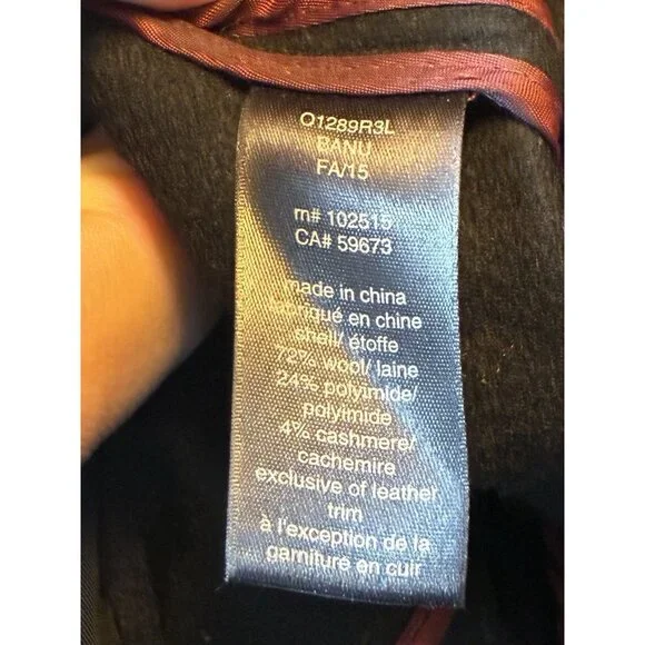 John Varvatos Mens Sz 2X Black Wool Cashmere Long Pea Coat Style Full Zip - Picture 4 of 4